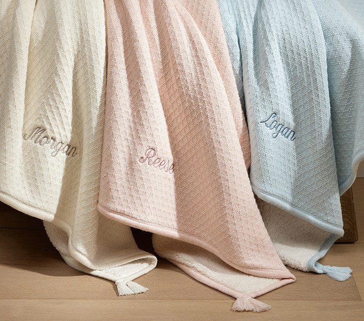 Kids Luxury Sherpa Baby Blanket With ABC Letter Etched Pattern, 30x40 Inches, Soft Plush Pink Blanket - View #12
