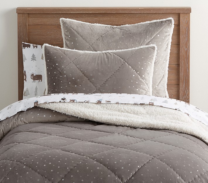 Luxe Chamois Metallic Star Comforter