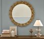 Chris Loves Julia Antique Gold Round Mirror (30&quot;)