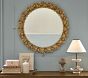 Chris Loves Julia Antique Gold Round Mirror (30&quot;)