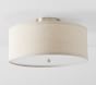 Linen Drum Flush Mount (16&quot;)