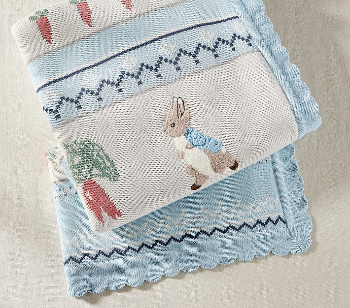 Peter Rabbit&#8482; Garden Fair Isle Heirloom Baby Blanket