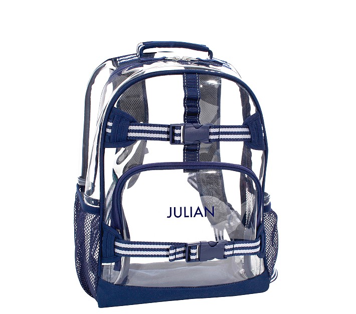 Mackenzie Clear With Navy Trim Backpack