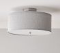 Linen Drum Flush Mount (16&quot;)