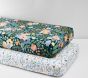 Rifle Paper Co. Floral Crib Fitted Sheets, Set of 2