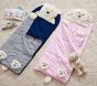 Navy Bear &amp; Pink Puppy Shaggy Sleeping Bag Bundle