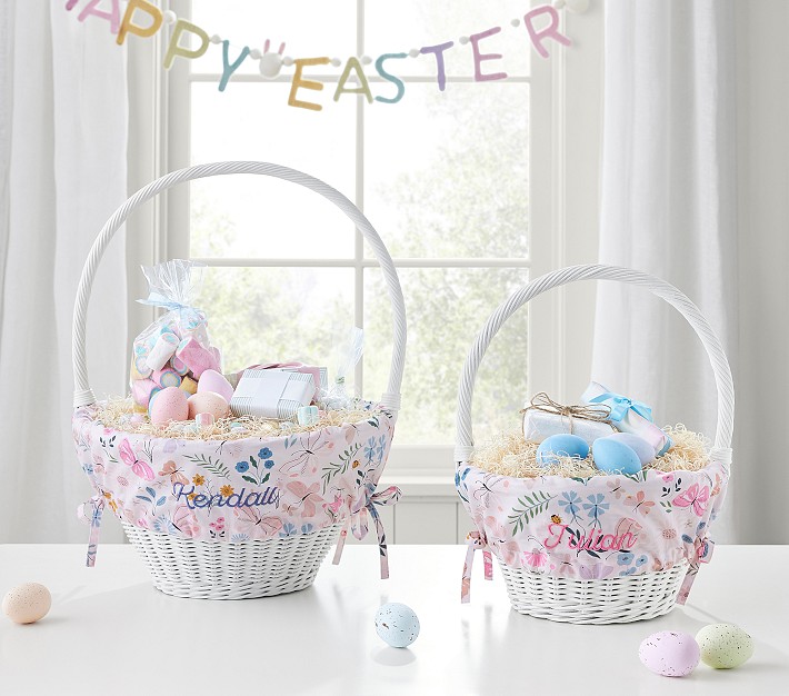 Wildflower Butterfly Easter Basket Liners Pottery Barn Kids