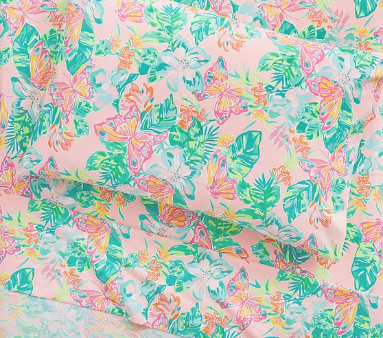 Lilly Pulitzer Isle Be Back Organic Sheet Set & Pillowcases | Pottery ...