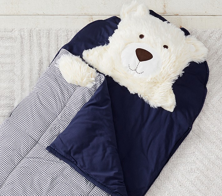 Shaggy Head Bear Sleeping Bag