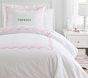 Embroidered Scalloped Organic Duvet Cover &amp; Shams