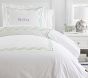 Embroidered Scalloped Organic Duvet Cover &amp; Shams