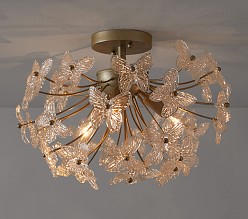 Monique Lhuillier Crystal Butterfly Flush Mount (16")