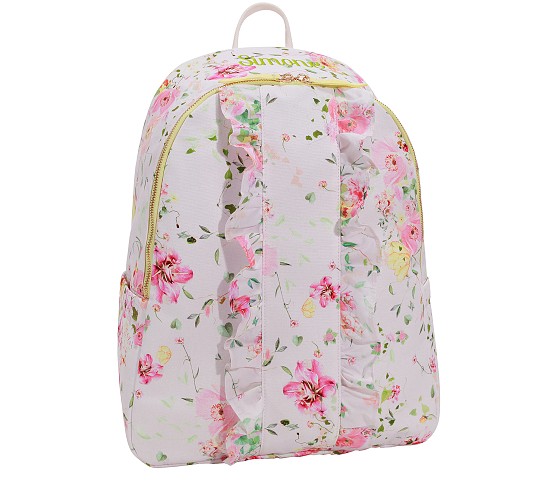 Pink Ruffly Backpack Monique Lhuillier Jolie Ruffle Backpack | Pottery Barn Kids