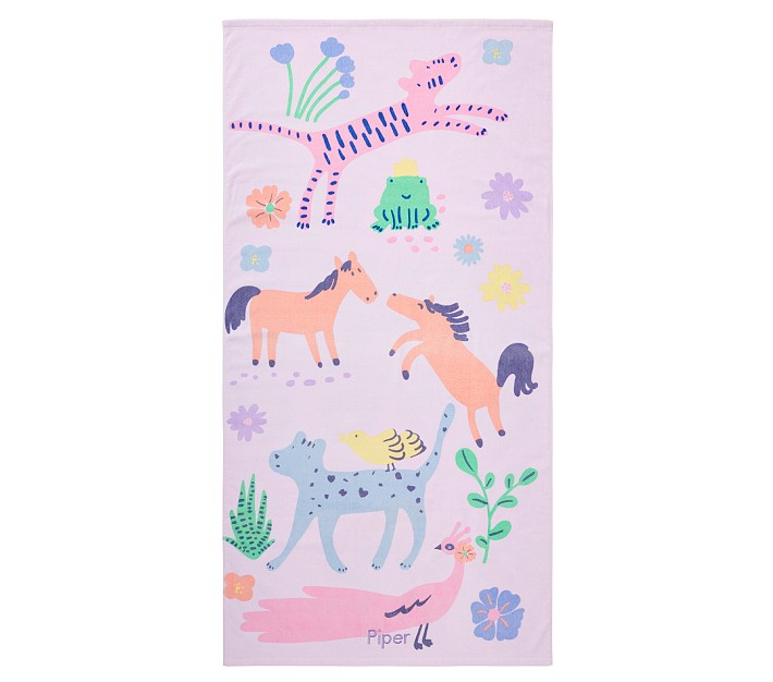 Sasha's Garden Kid Beach Reversible Towel