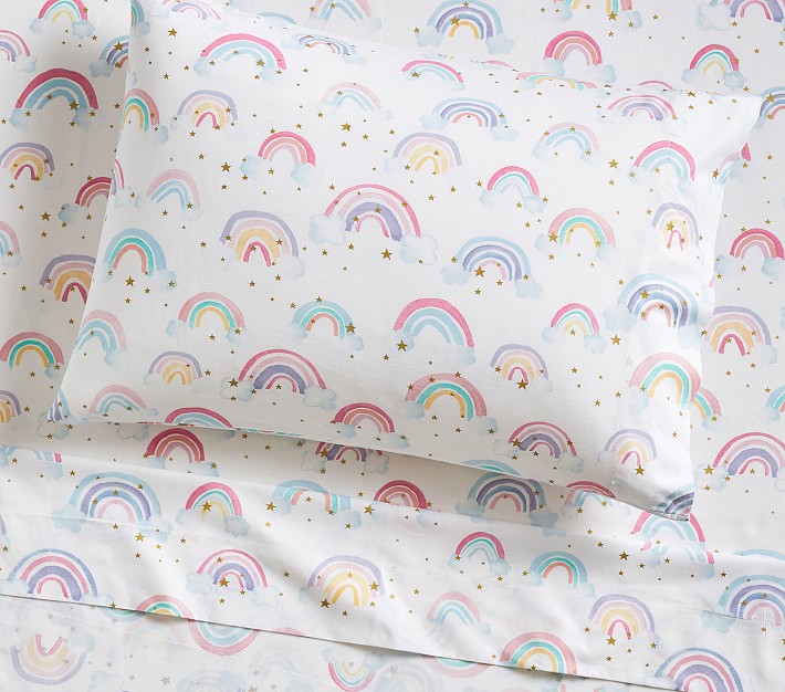 Rainbow Cloud Organic Toddler Sheet Set