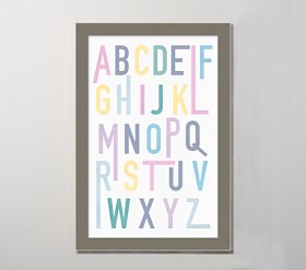 Colorful Alphabet Framed Art | Pottery Barn Kids