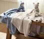 Cotton Sweater Knit Baby Blanket and Bear Thumbie Set