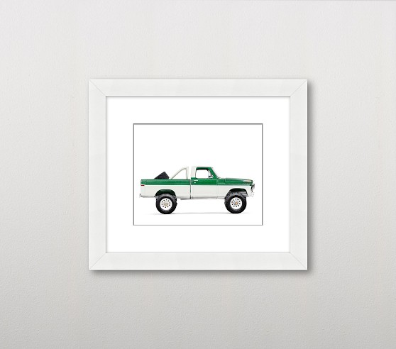 Leslee Mitchell Green Truck Wall Art