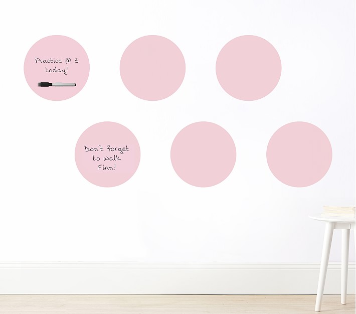 Blush Dry Erase Dot Decals Pottery Barn Kids