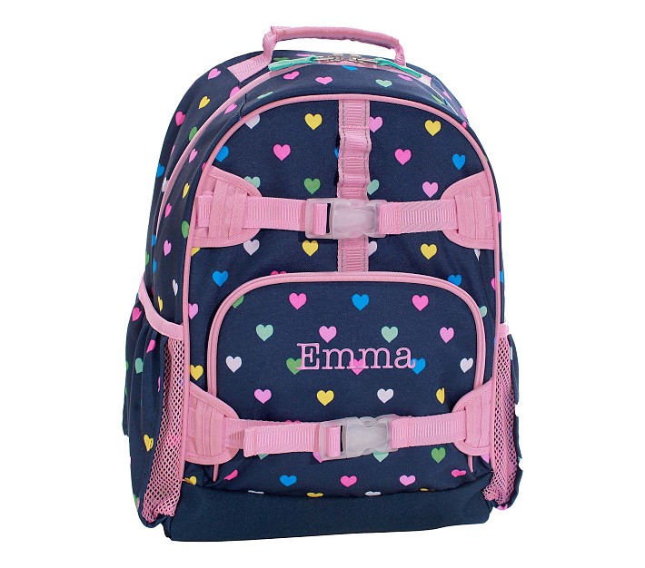 Mackenzie Navy Pink Multi Hearts Backpacks