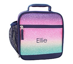 Mackenzie Rainbow Ombre Sparkle Glitter Lunch Boxes