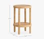 Circular Rattan Side Table (17&quot;)