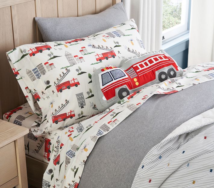 Fire truck nursery bedding best sale