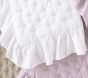 Ruffle Belgian Flax Linen Baby Quilt