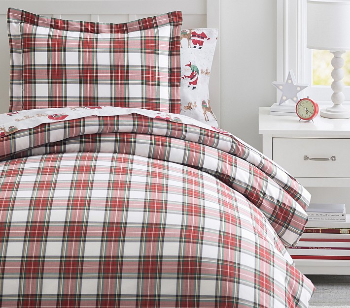 Morgan Plaid Organic Duvet Cover &amp; Shams