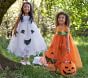 Kids Light-Up Pumpkin Tutu Halloween Costume