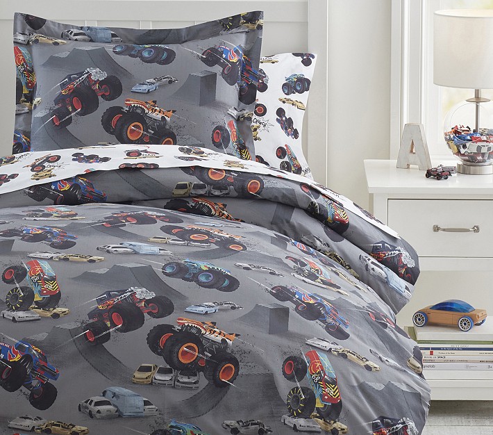 Hot Wheels&#8482; Monster Trucks Organic Duvet Cover &amp; Shams