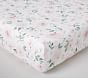 Meredith Allover Floral Organic Crib Fitted Sheet