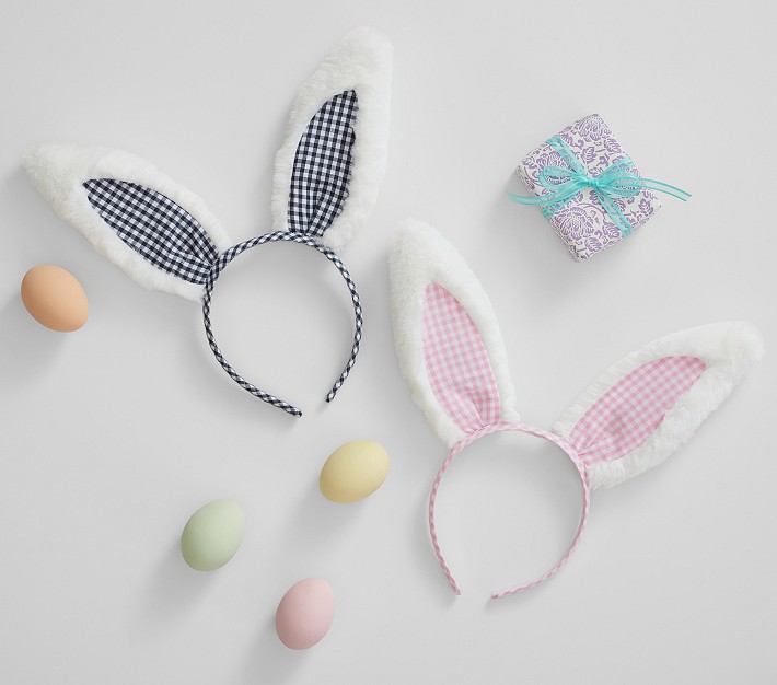 Gingham Easter Bunny Ears