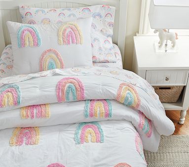 Candlewick Rainbow Comforter & Shams | Pottery Barn Kids