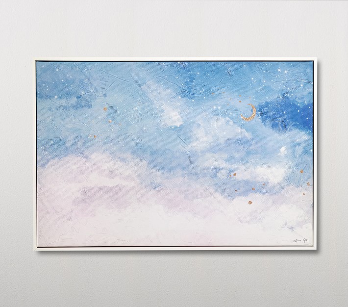 Stream of Clouds Midnight Wall Art