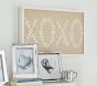 XOXO Embroidered Canvas Art