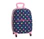 Mackenzie Navy Multi Hearts Hard-Sided Spinner Luggage