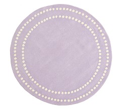 Pearl Dot Border Round Rug