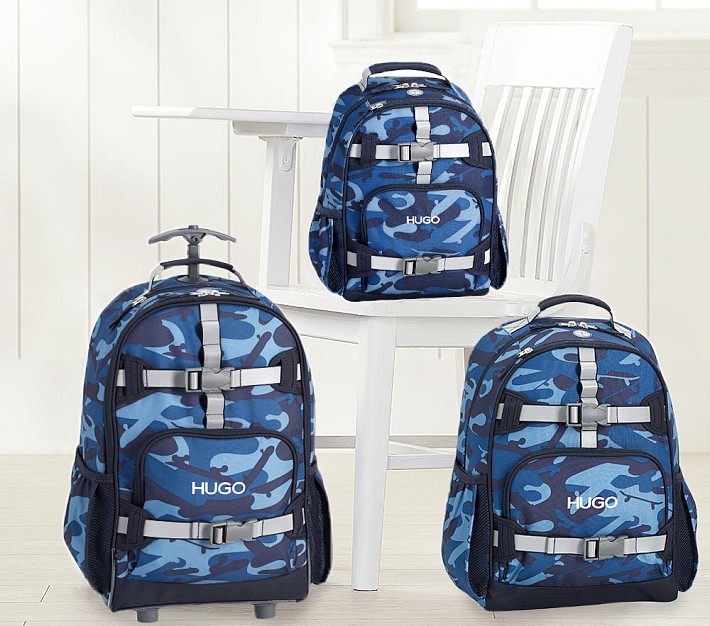 Mackenzie Navy Skateboard Camo Reflective Backpacks