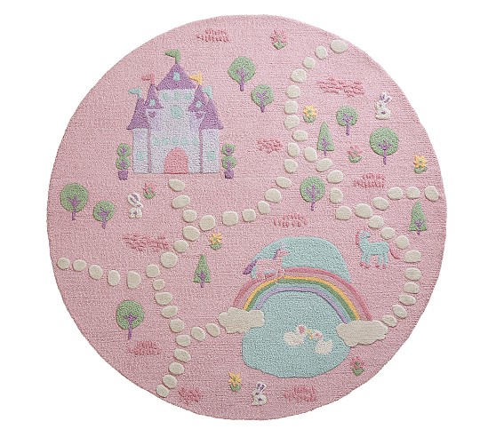 3D Activity Unicorn Castle Play Rug | Pottery Barn Kids