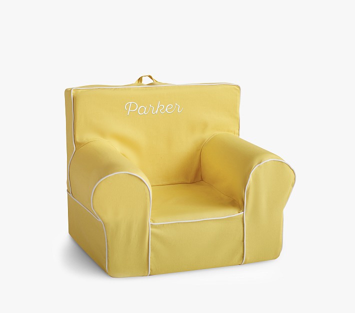 Kids Anywhere Chair&#174;, Yellow with White Piping