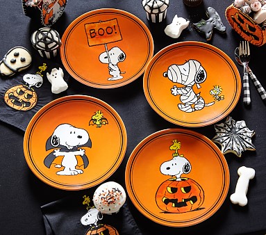 Charlie Brown Halloween Plates Pottery Barn Kids