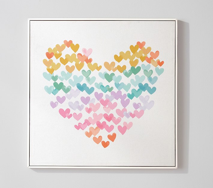 Watercolor Heart Wall Art (24&quot;)