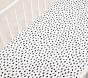 Brushstroke Dot Organic Crib Fitted Sheet