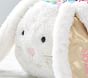 Long Ear Metallic Fur Bunny Easter Bucket