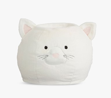 Anywhere Beanbag™, Ivory Kitty Faux Fur Slipcover Only | Pottery Barn Kids