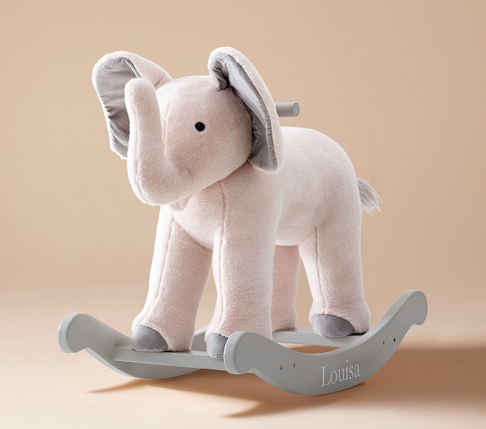 Monique Lhuillier Nursery Elephant Plush Toy Rocker Animal Rocker Pottery Barn Kids