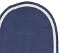 Custom Chenille Border Reversible Easy Clean Rug, Oval