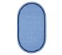 Custom Chenille Border Reversible Easy Clean Rug, Oval