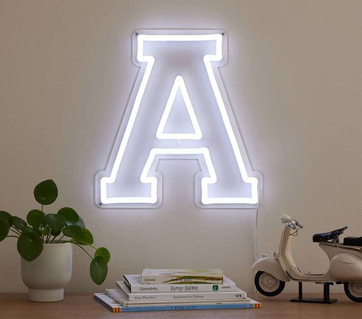 Brite Lite Personalized Varsity LED Wall Light | Pottery Barn Kids